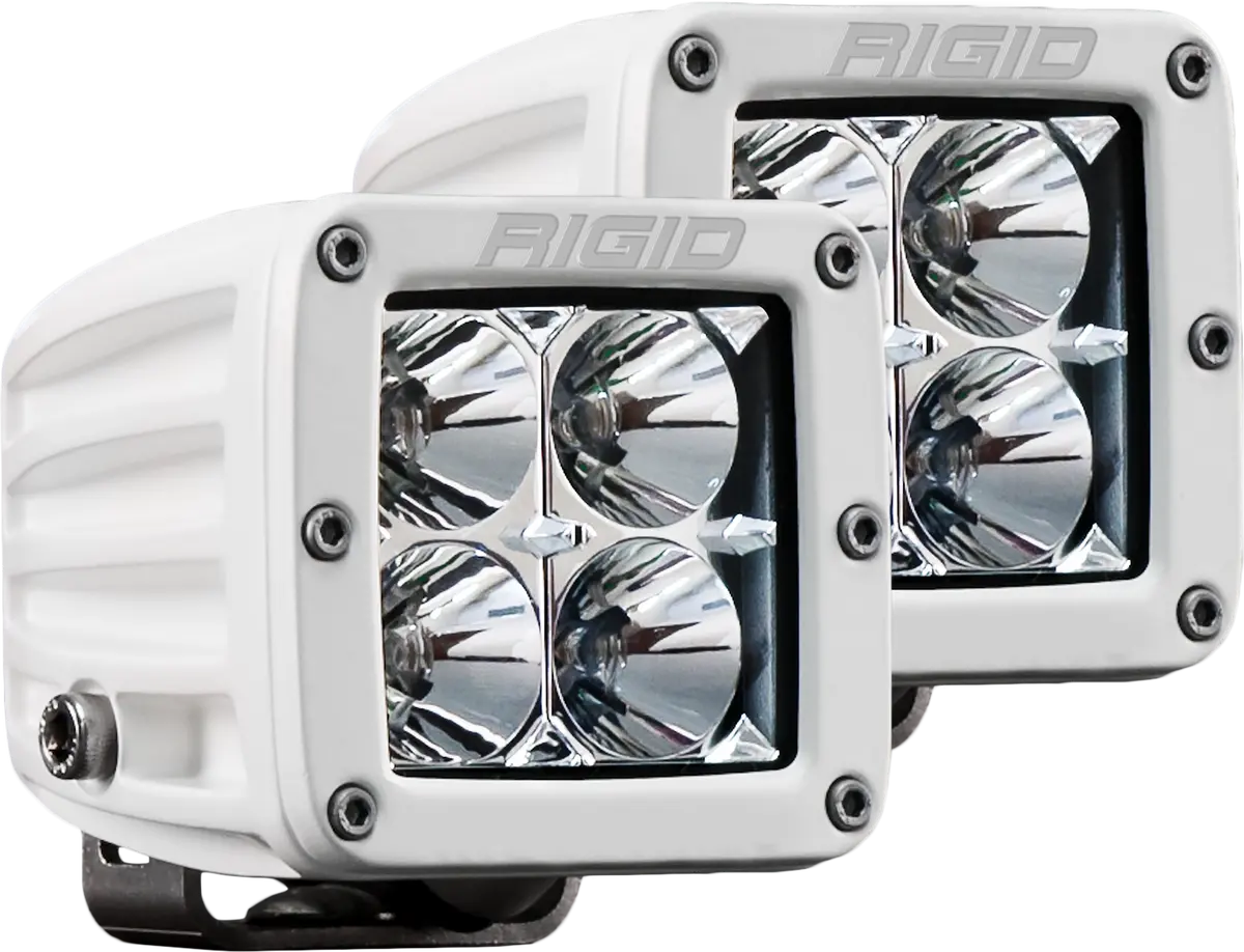 Hybrid Flood Surface Mount White Housing Pair D-Series Pro Rigid Industries 1