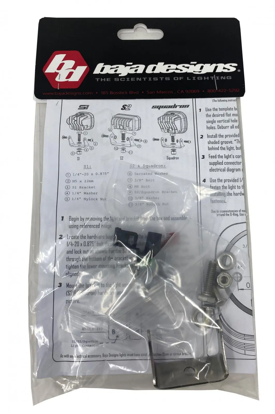 Parts Bag S1 Single Baja Designs 1