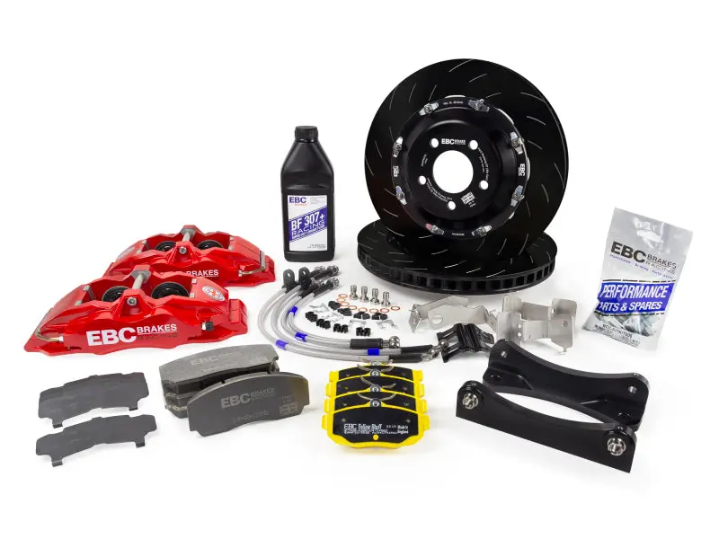 Ebc Racing 12-21 Subaru Brz/Toyota Gt86 Yellow Apollo-4 Calipers 330Mm Rotors Front Big Brake Kit 1
