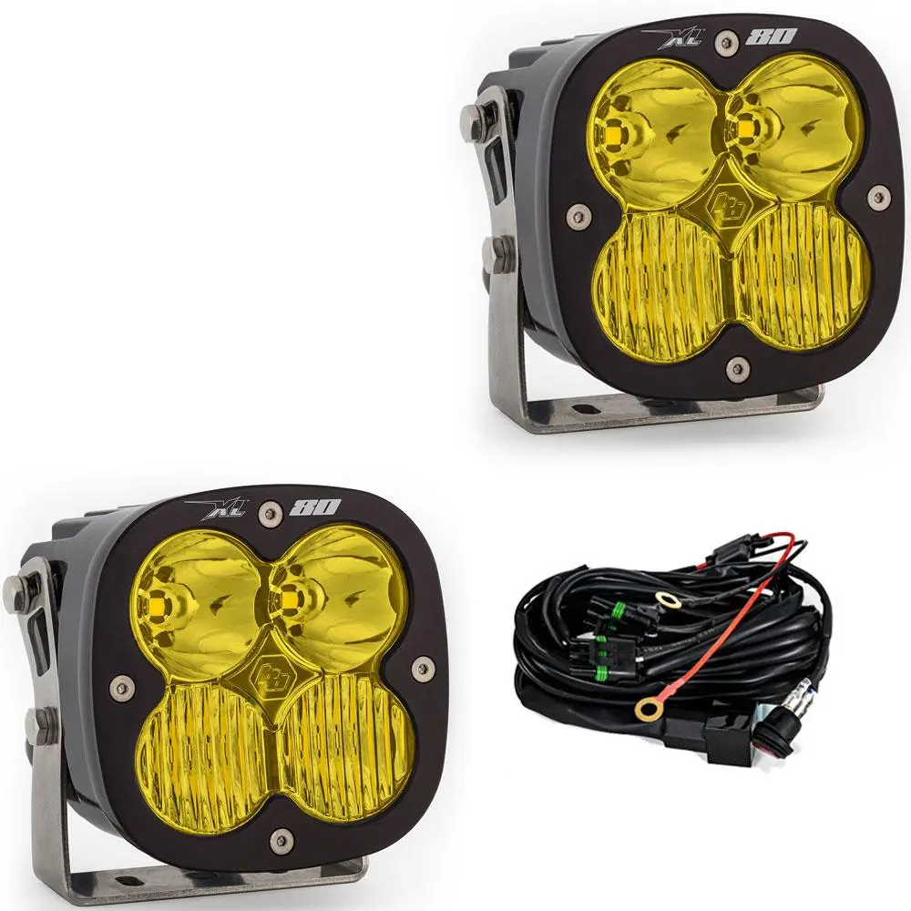 Led Light Pods Amber Lens Driving Combo Pattern Pair Xl80 Series Baja Designs 1