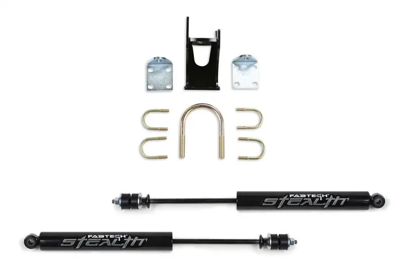 Fabtech 05-21 Ford F250/350 4Wd Dual Stealth Steering Stabilizer Kit - Opposing Style 1