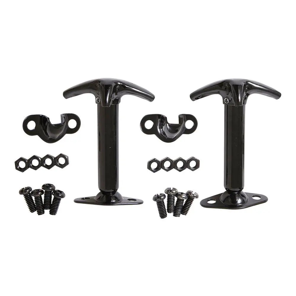 Hood Catch Kit - Black (55-95 Cj/Yj) 1