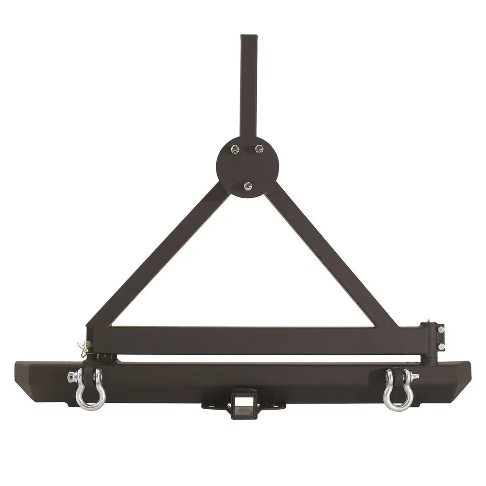 Smittybilt Src Classic Rear Bumper W/ D-Rings, Hitch & Tire Carrier - 76651D 1