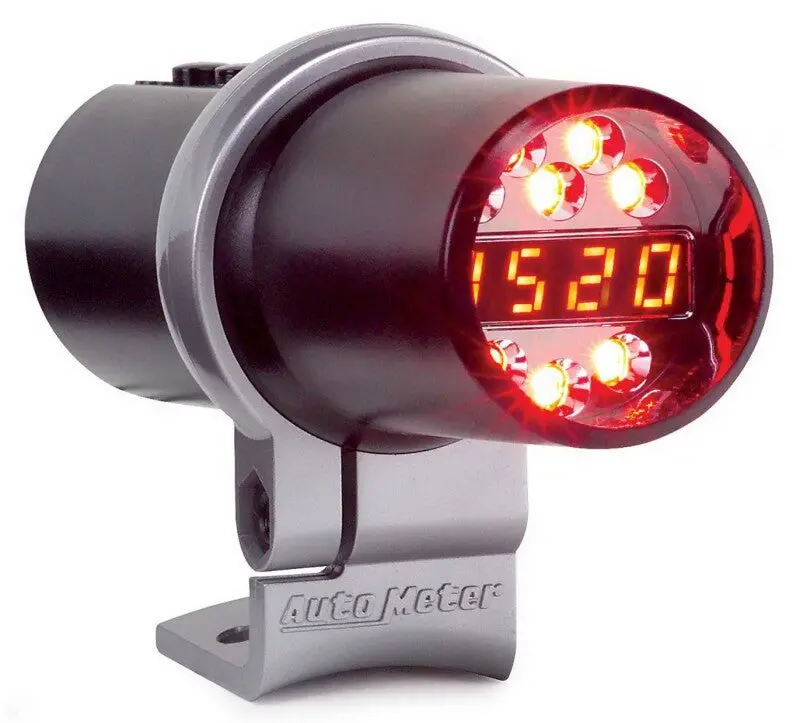 Autometer Shift Light Dig W/ Multi-Color Led Blk Pedestal W/ Rpm Playback Dpss Level 3 1