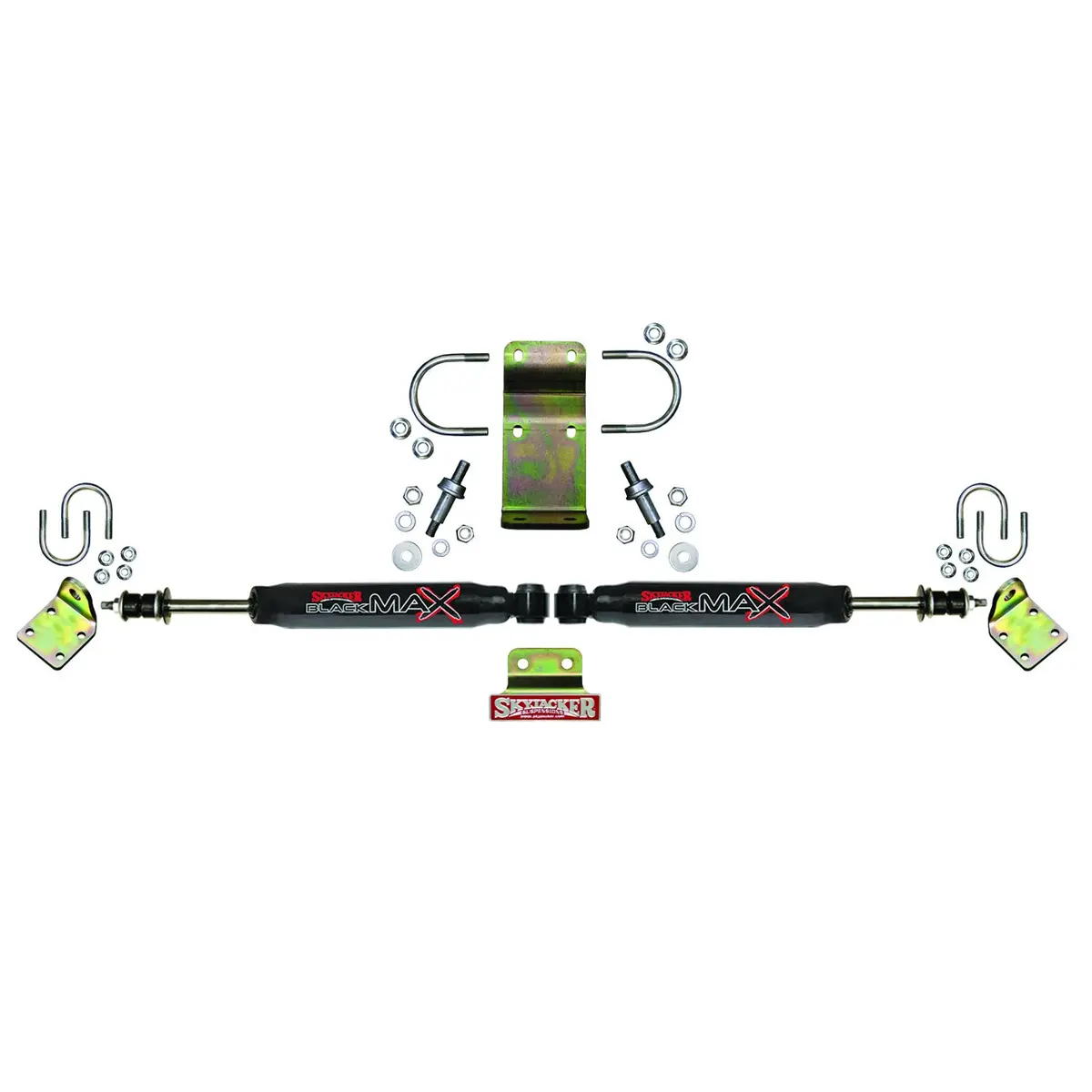 Steering Stabilizer Dual Kit Black  Dual Kit Incl. Steering Dampers Mounting Brackets Hardware Boots Sold Separately Skyjacker 1
