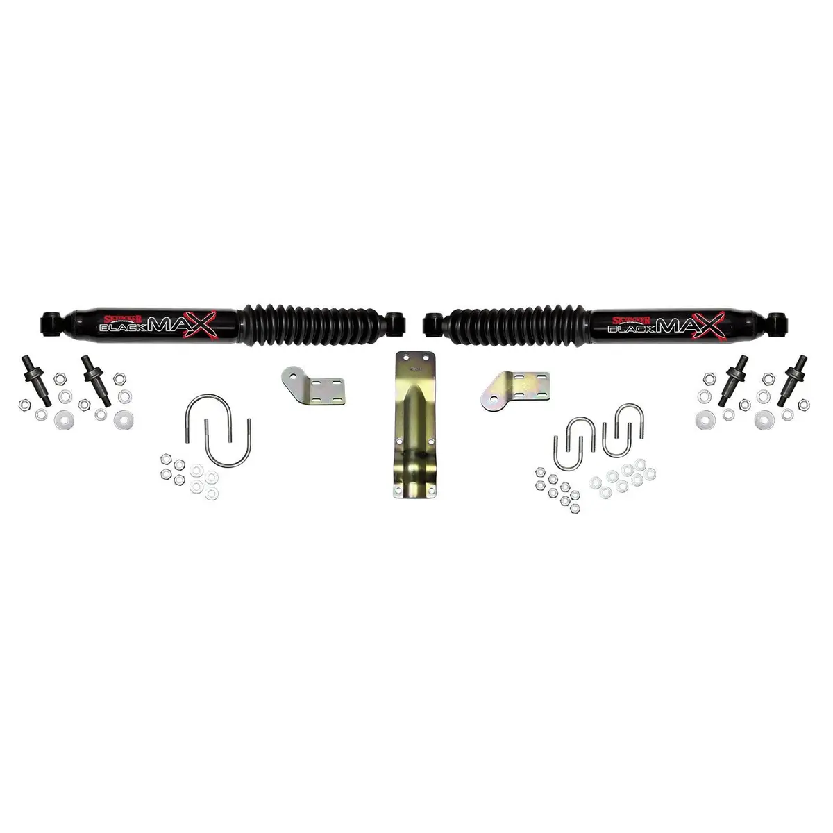 Steering Stabilizer Dual Kit Black  Dual Kit For 4-8.5 Inch Lifts Skyjacker 1