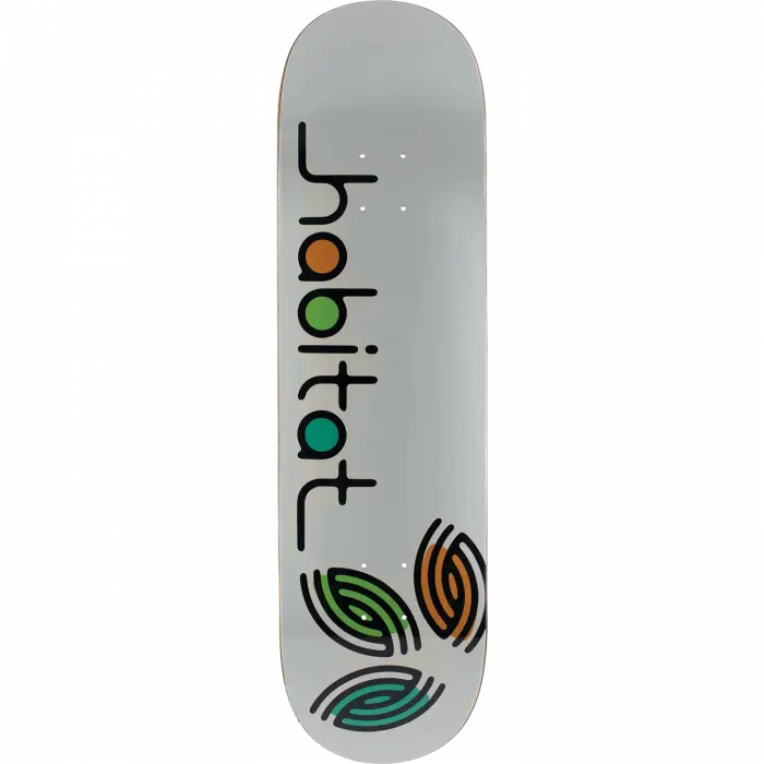Habitat Trillium 8.5" Grey Skateboard Deck 1
