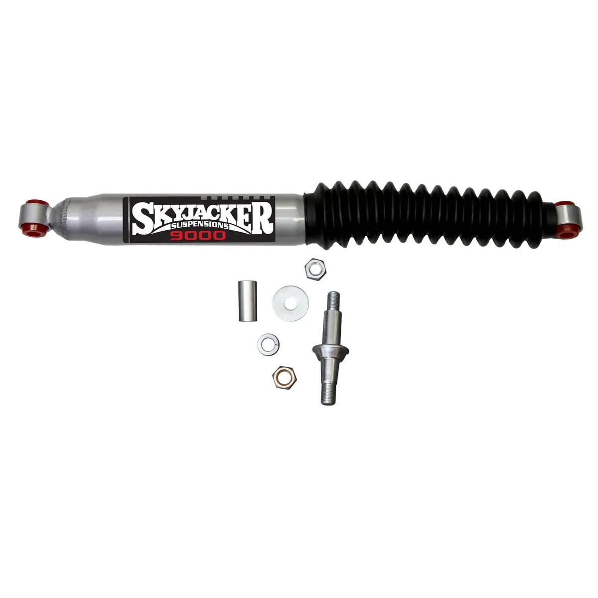 Steering Stabilizer Hd Oem Replacement Kit Silver W/Black Boot 84-00 Jeep Cherokee 84-90 Jeep Wagoneer 86-92 Jeep Comanche 87-95 Jeep Wrangler 93-98 Jeep Grand Cherokee 97-06 Jeep Wrangler 97-06 Jeep Tj Skyjacker 1