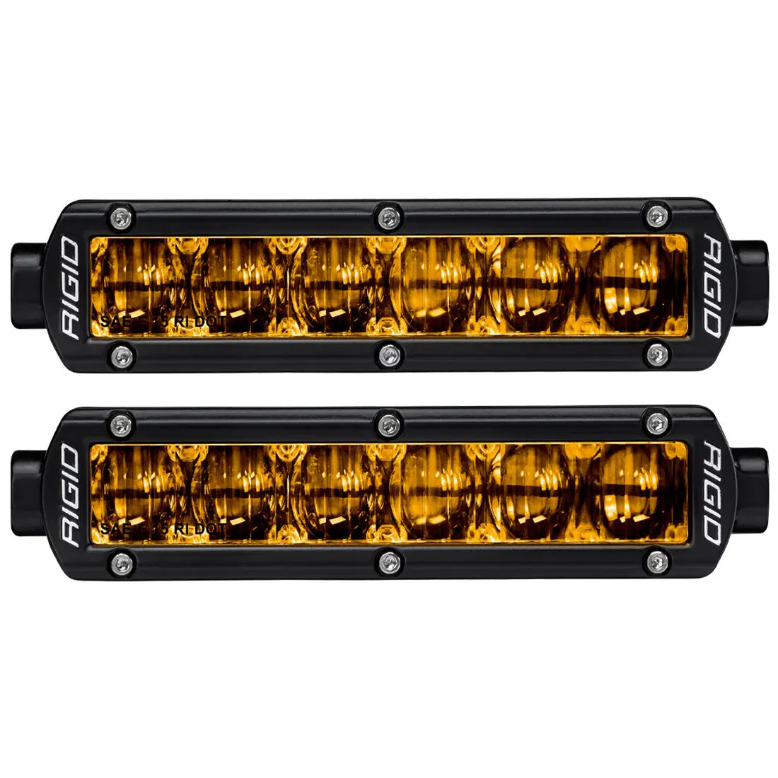 Sae J583 Compliant Selective Yellow Fog Light Pair Sr-Series Pro 6 Inch Street Legal Surface Mount Rigid Industries 1