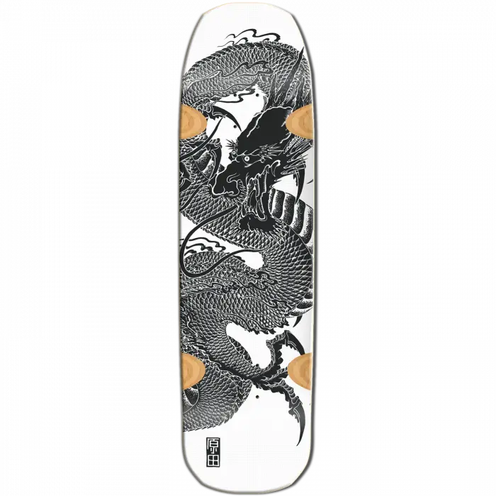 Santa Monica Airlines Harada  Dragon 9" Skateboard Deck - Black Smart Tech 1
