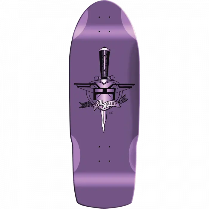 Santa Monica Airlines Heart Attack 10.5" Skateboard Deck - Limited Edition Purple Dip 1