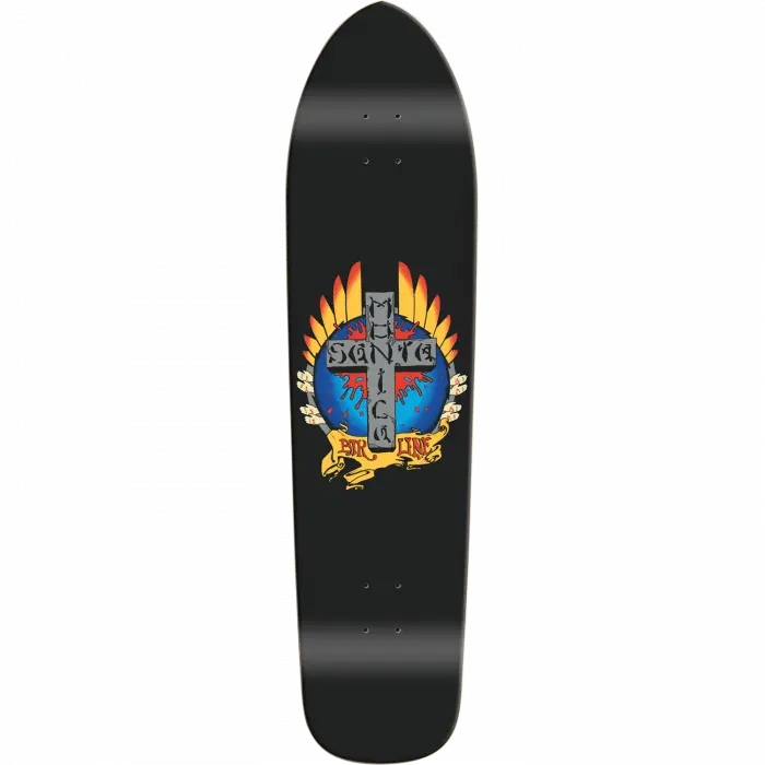 Santa Monica Airlines Stigmata 36.5" Kicktail Longboard Deck - Black Dip 1