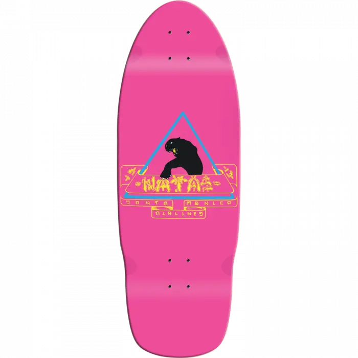 Santa Monica Airlines Natas Black Panther 10" Skateboard Deck - Edition Pink Dip - Series 1 1
