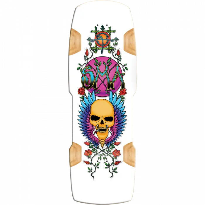 Santa Monica Airlines Wes Humpston Flying Skull Limited Edition 11" Skateboard Deck -White Dip 1