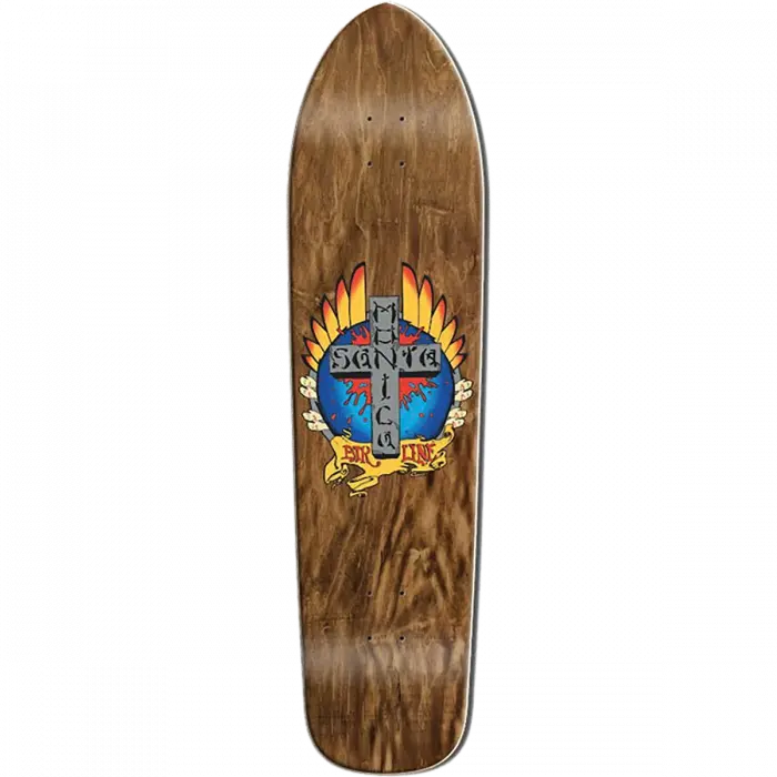Santa Monica Airlines Stigmata 36.5" Kicktail Longboard Deck - Dark Stain 1
