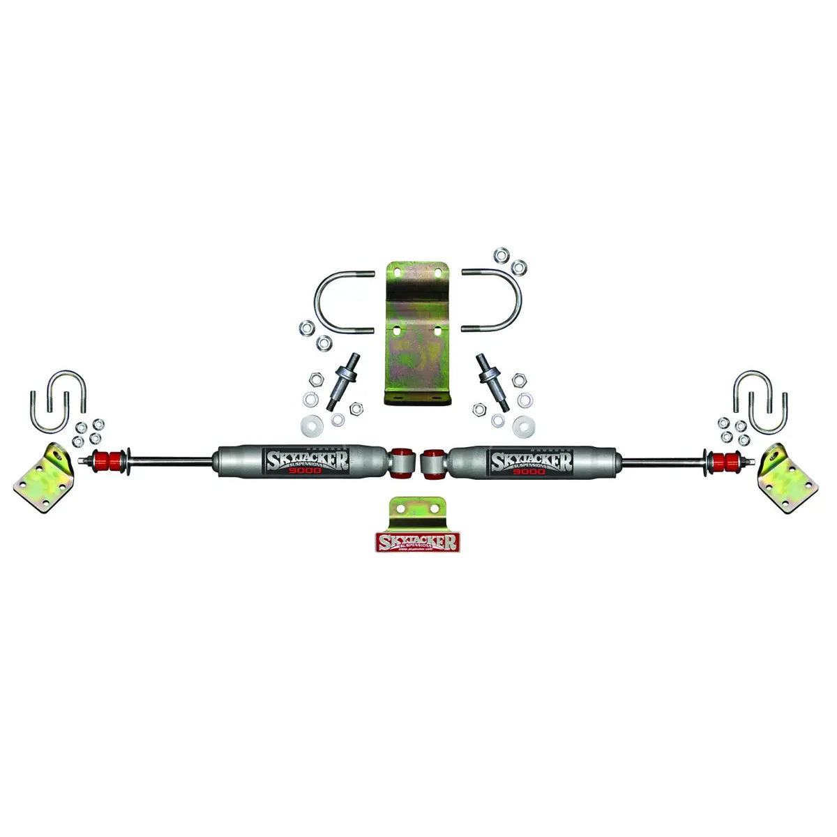 Steering Stabilizer Dual Kit Silver Body Hardware Boots Sold Separately Skyjacker 1