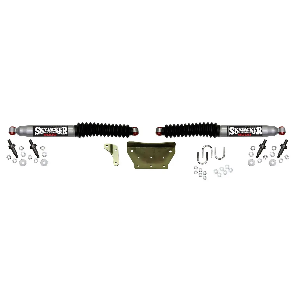 Steering Stabilizer Dual Kit Silver W/Black Boots 99 Ford F-250 99-04 Ford F-250 Super Duty 99-04 Ford F-350 Super Duty 00-05 Ford Excursion Skyjacker 1
