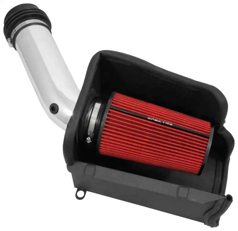 Spectre 94-97 Ford Sd 7.3L Dsl Air Intake Kit - Polished W/Red Filter 1