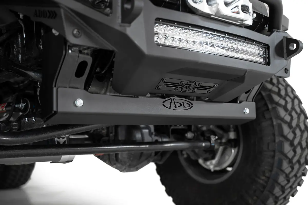 Jeep Jl /Jt Aluminum Sway Bar Skid Plate In Hammer Black 1