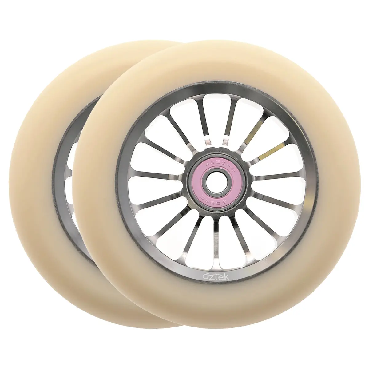 Aztek Architect 2 Scooter Wheels - 110Mm - Cream - Pair 1