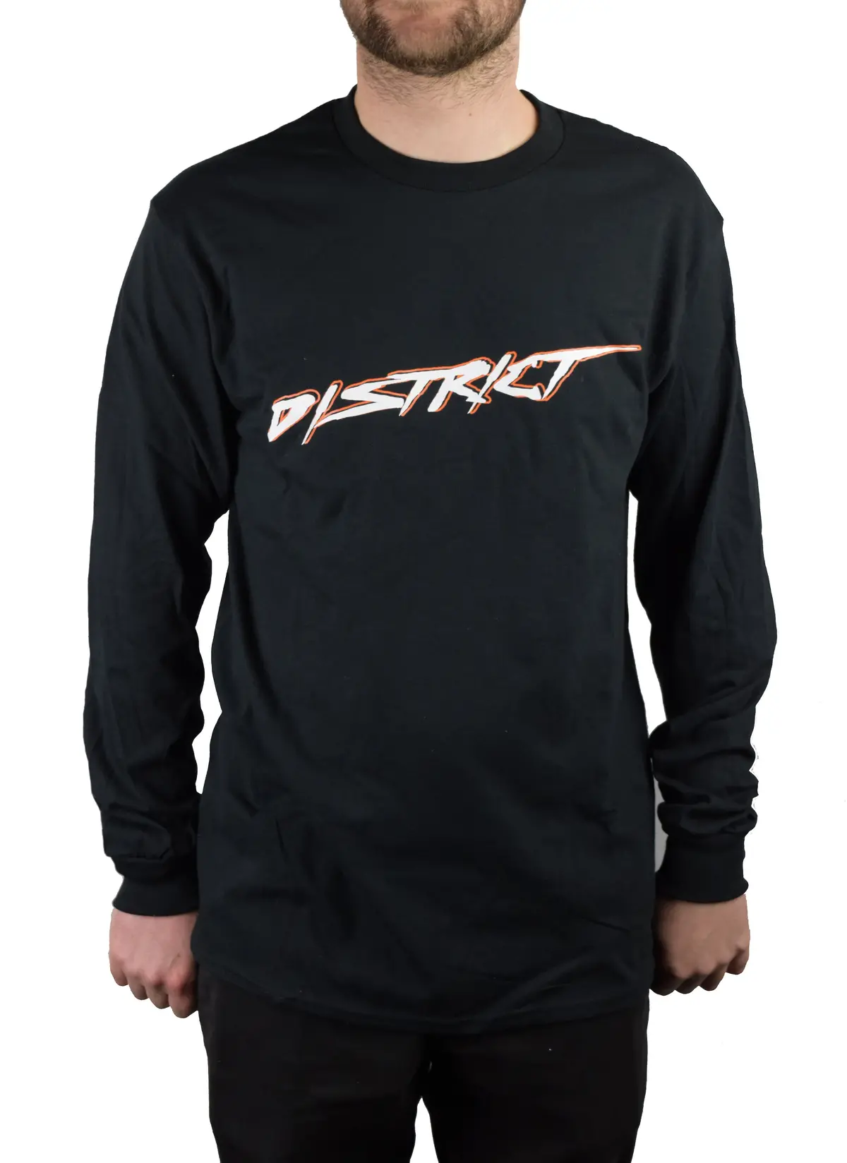 District Longsleeved T-Shirt - Classic Logo - Black 1
