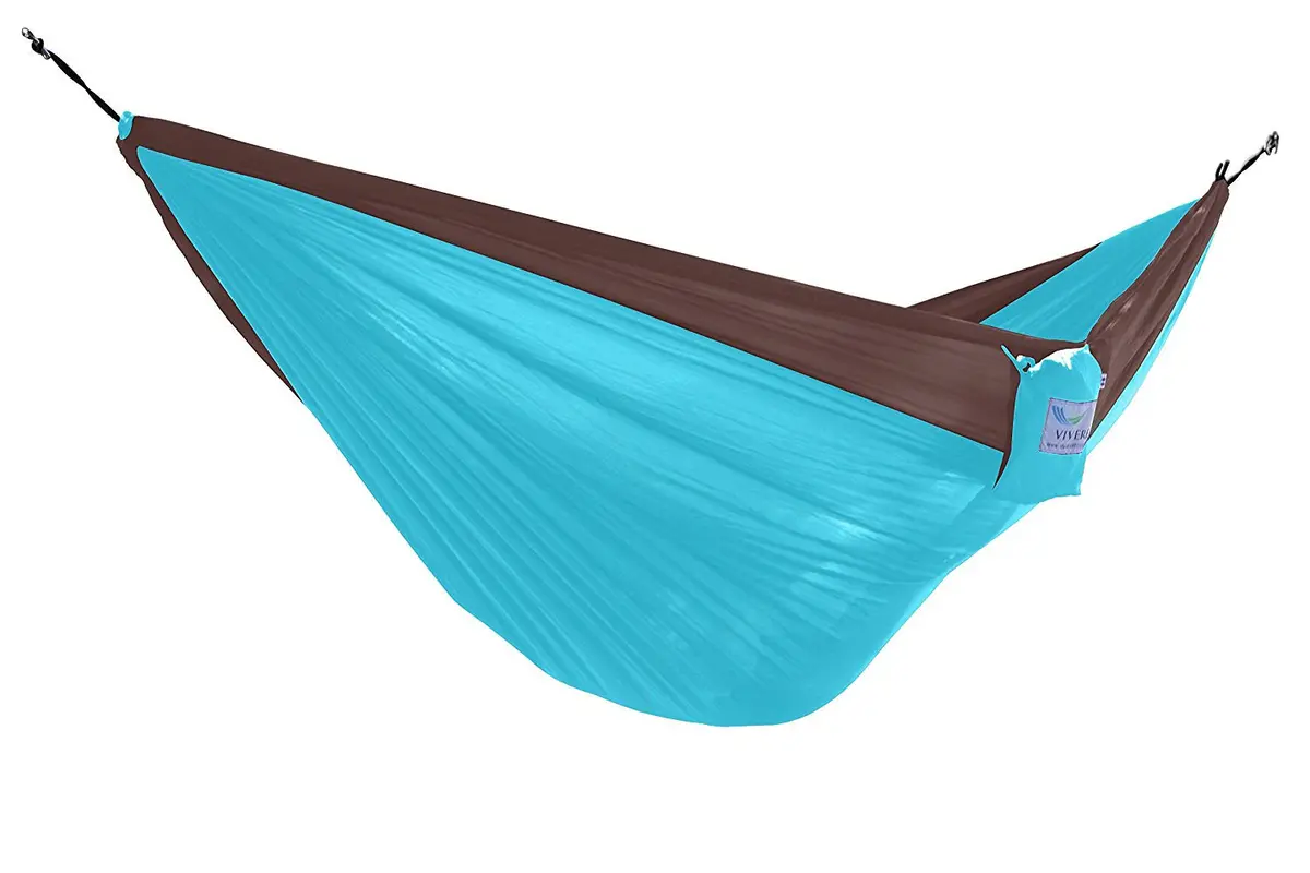 Parachute Hammock - Single (Chocolate/Turquoise) 1
