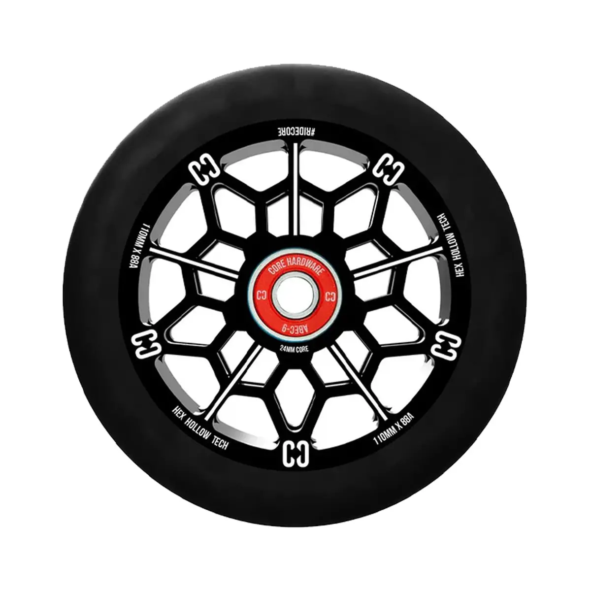 Core Hex Scooter Wheel - 110Mm - Black / Black 1