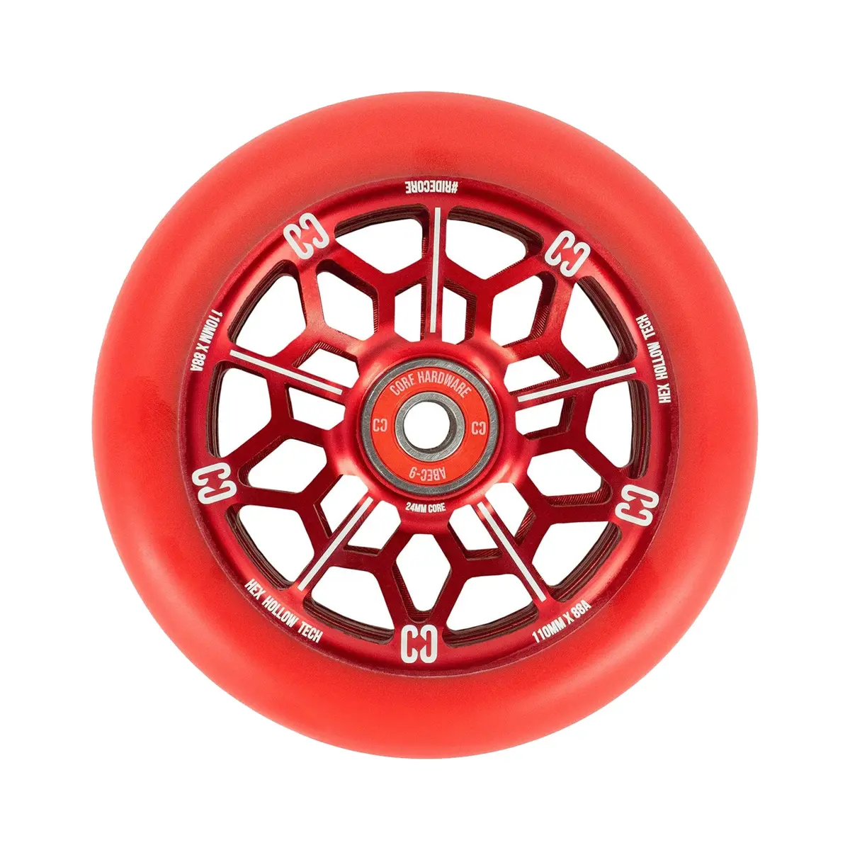 Core Hex Scooter Wheel - 110Mm - Red / Red 1
