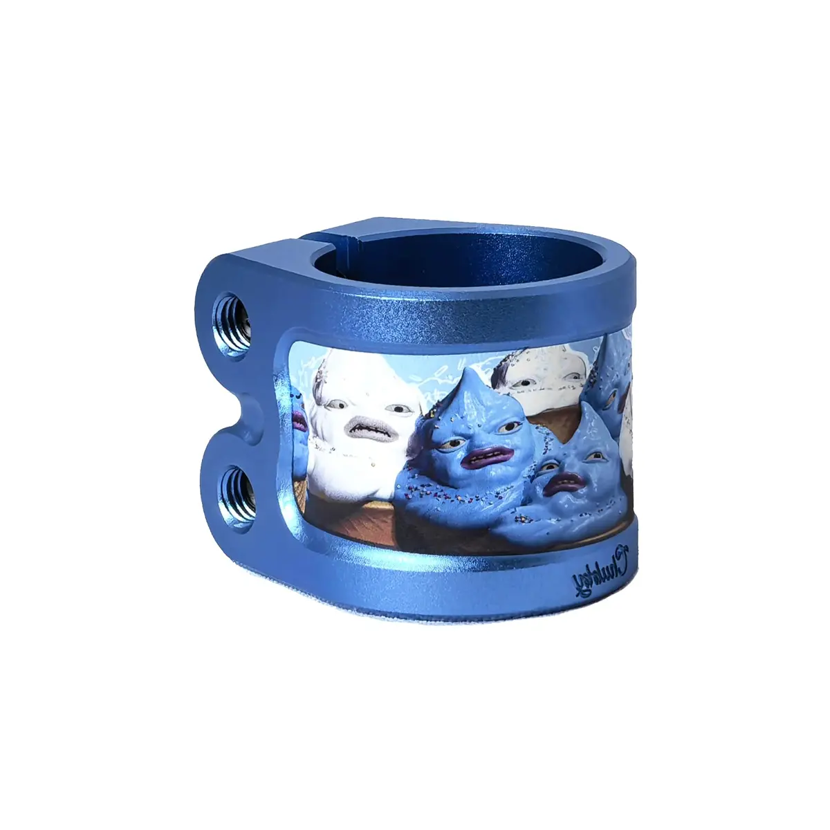 Chubby Gnasher Scooter Double Clamp - Blue Ice Cream 1