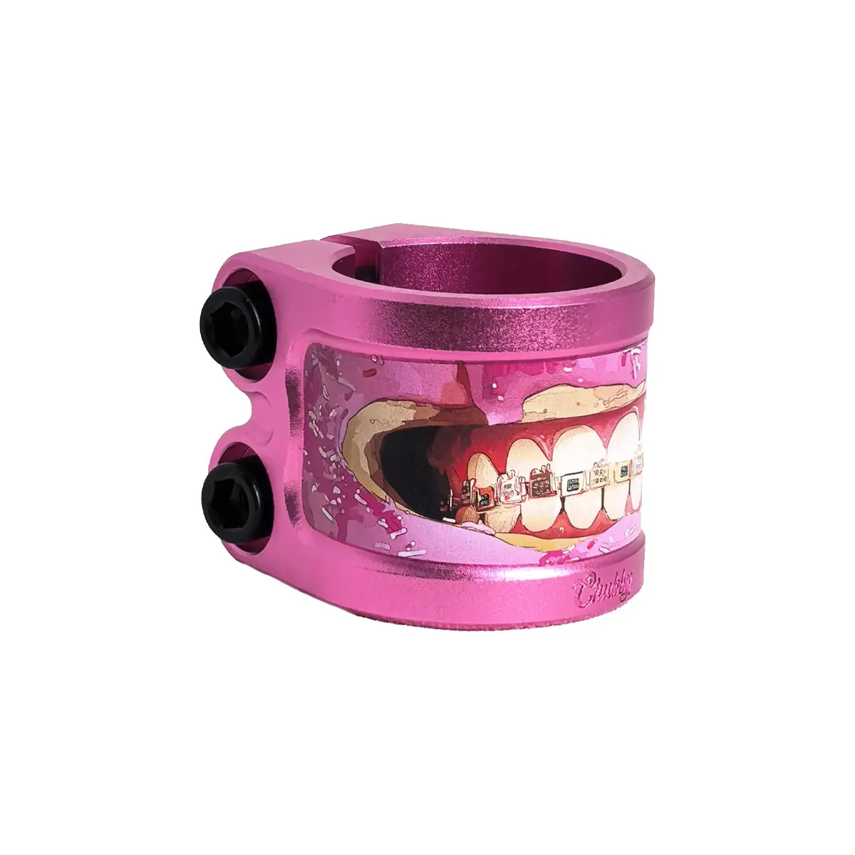 Chubby Gnasher Scooter Double Clamp - Pink Doughnut 1