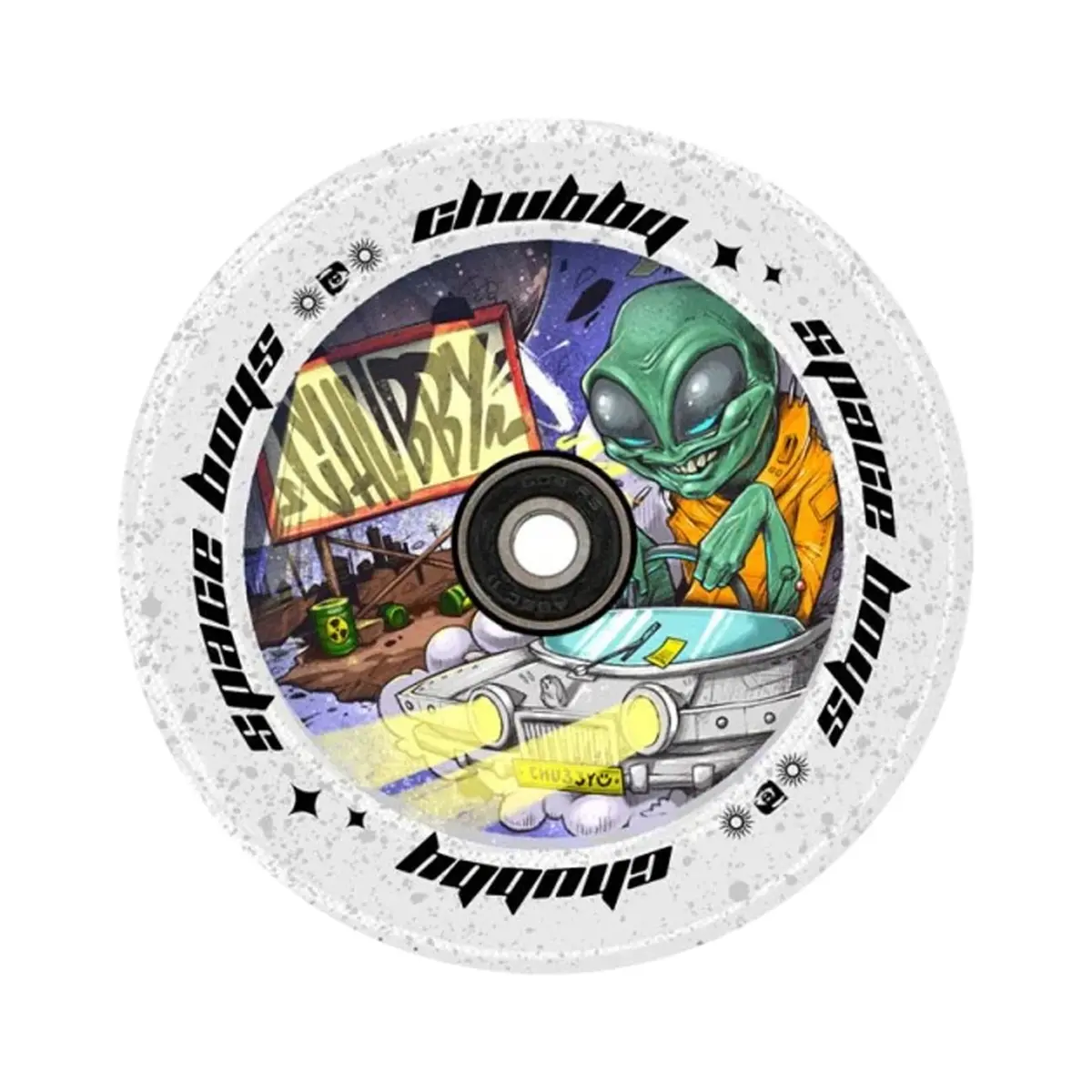 Chubby Hollowcore Scooter Wheel - 110Mm - Spaceboy Alien / Glitter 1