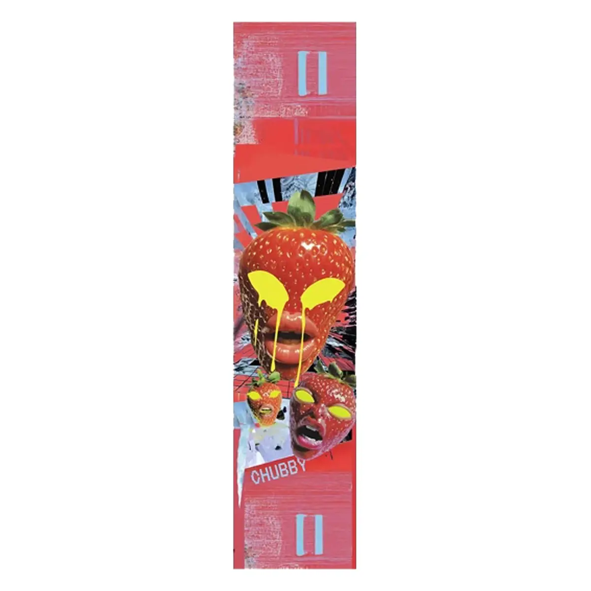 Chubby Strawberry Farm Scooter Griptape - Red 1