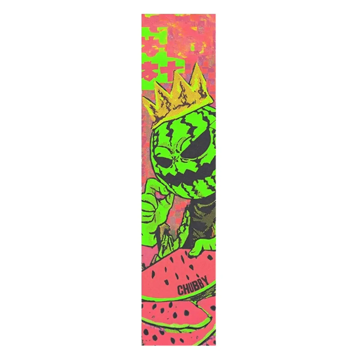Chubby Watermelon King Scooter Griptape - Pink / Green 1