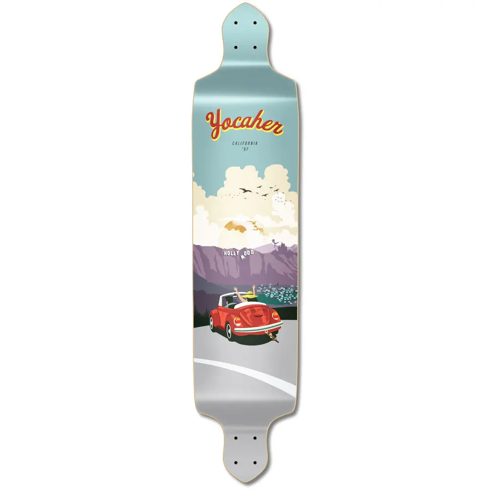 Yocaher Vw Beetle Red 41.25" Drop Down Longboard Deck 1