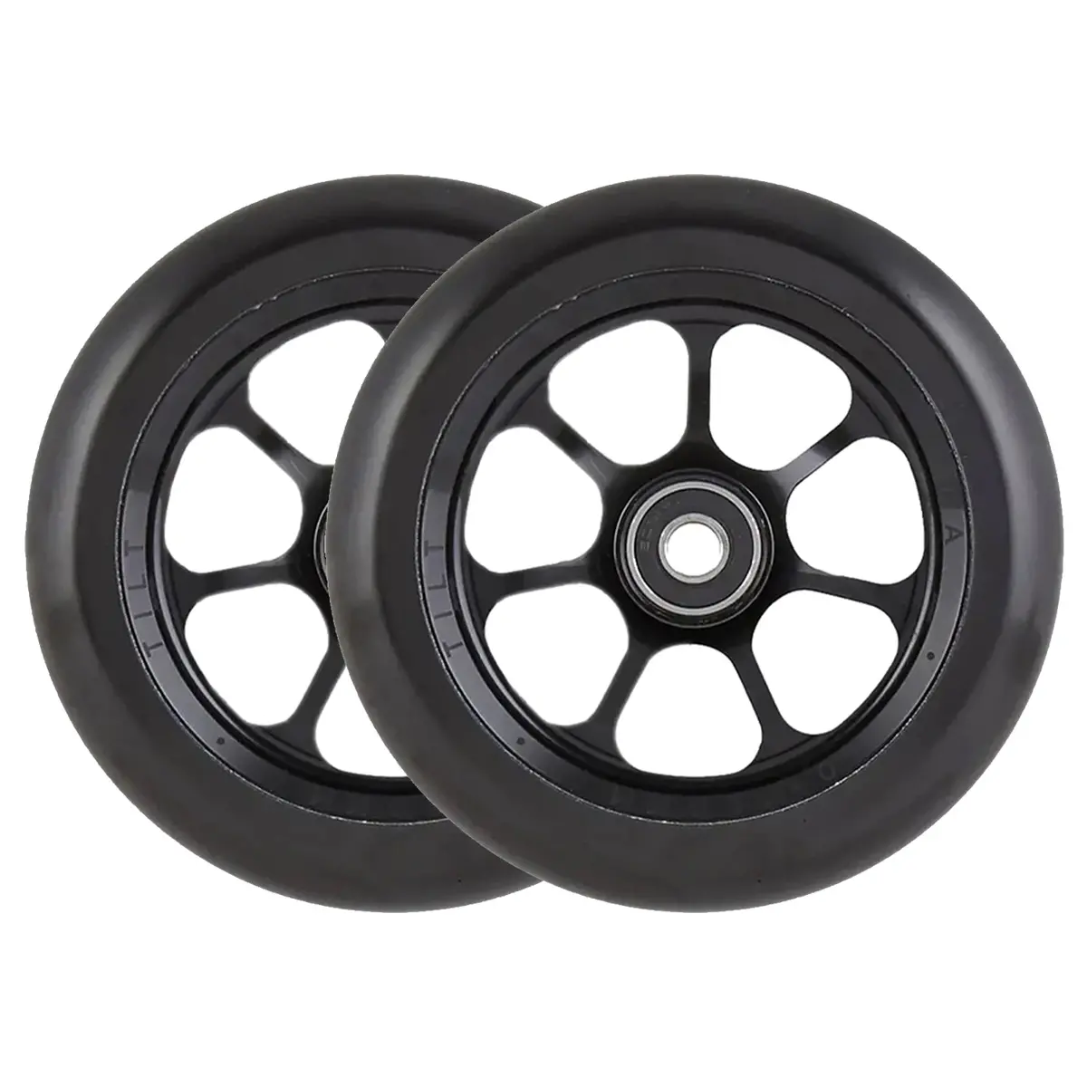 Tilt Durare Scooter Wheels - Spoked - 110Mm - Black - Pair 1
