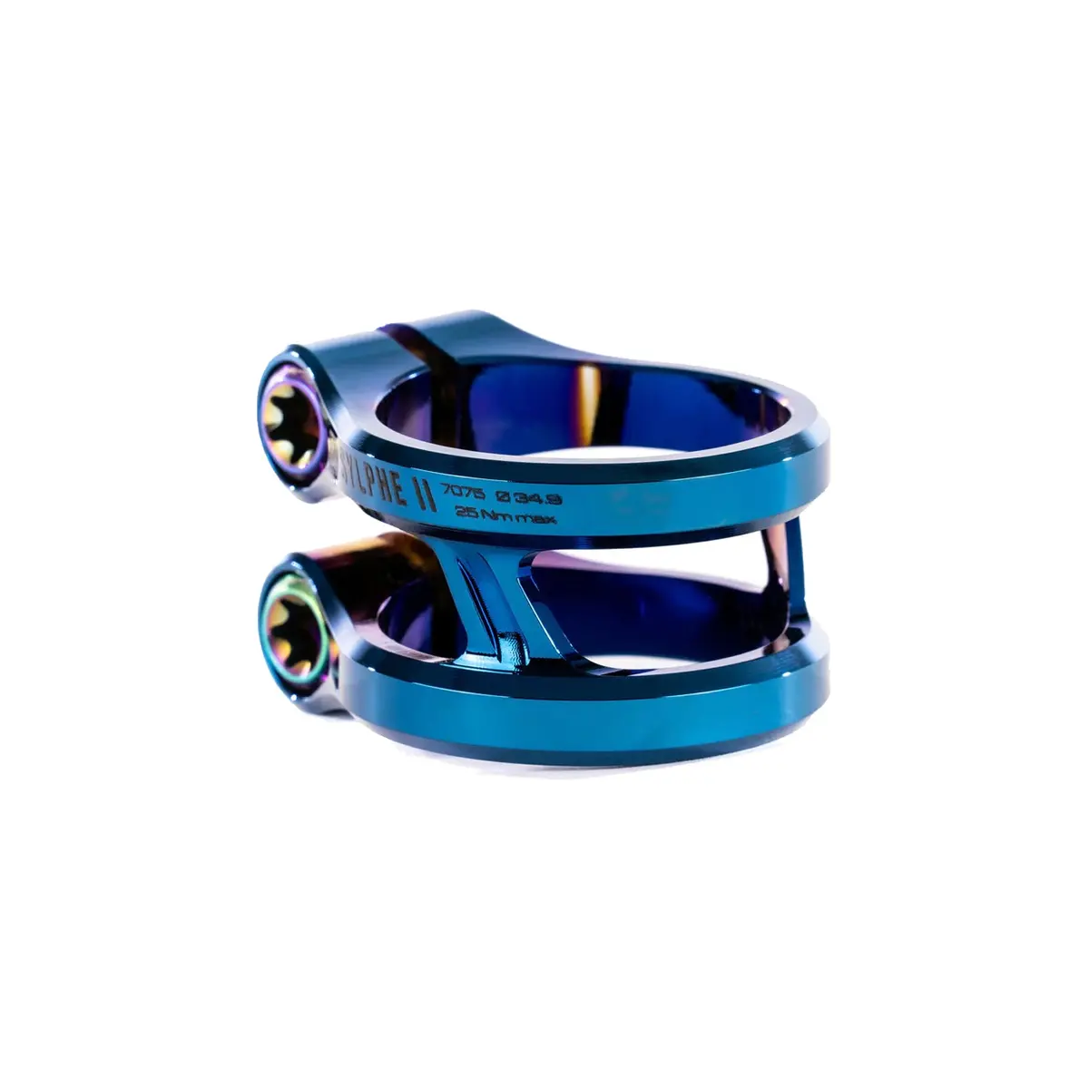 Ethic Sylphe V2 Scooter Double Clamp - 34.9Mm - Blue Chrome 1