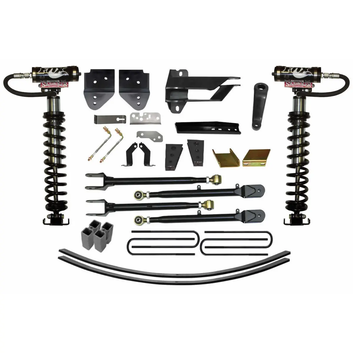 Suspension Lift Kit W/Shock 8.5 Inch Lift Class Ii 4-Link System Incl. Front Coil Over Shocks Track Bar/Radius Arm/Steering Stabilizer Relo. Bracket Rear Lift Block/U-Bolts  17-19 Ford F-250/ F-350 Super Duty Skyjacker 1
