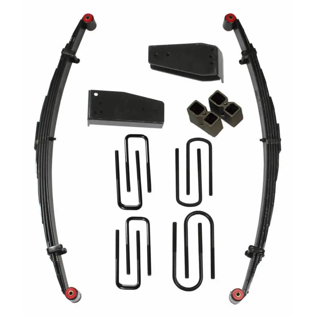 Lift Kit 6 Inch Lift 80-98 Ford F-250 80-85 Ford F-350 Includes Front Leaf Springs Hinge Brackets Front/Rear U Bolt Kits Spring Bushing Kit Rear Block Skyjacker 1