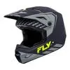 Fly Racing 2024 Kinetic Menace Helmet Matte - Grey / Hi-Vis 1