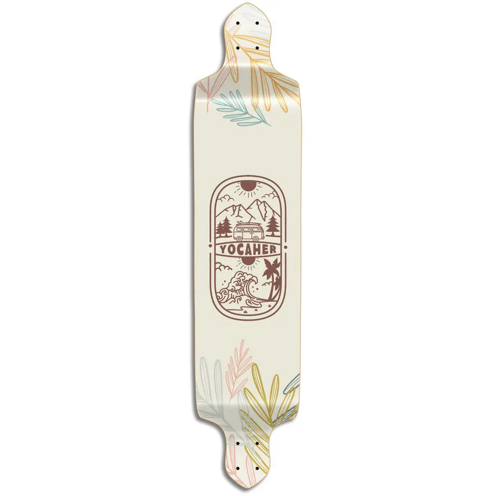 Yocaher Adventure Colored 41.25" Drop Down Longboard Deck 1