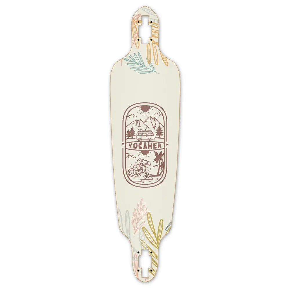 Yocaher Adventure Colored 41" Drop Through Longboard Deck 1