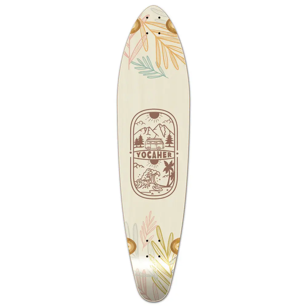 Yocaher  Adventure Colored 40" Kicktail Longboard Deck 1