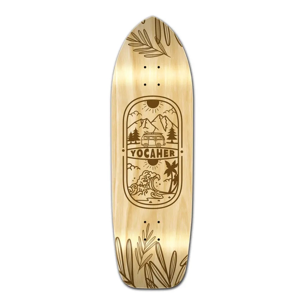 Yocaher Adventure Natural 33" Old School Longboard Deck 1