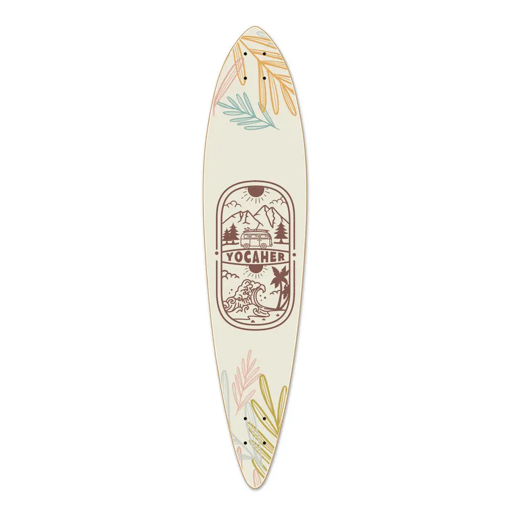 Yocaher Adventure Colored 40" Pintail Longboard Deck 1