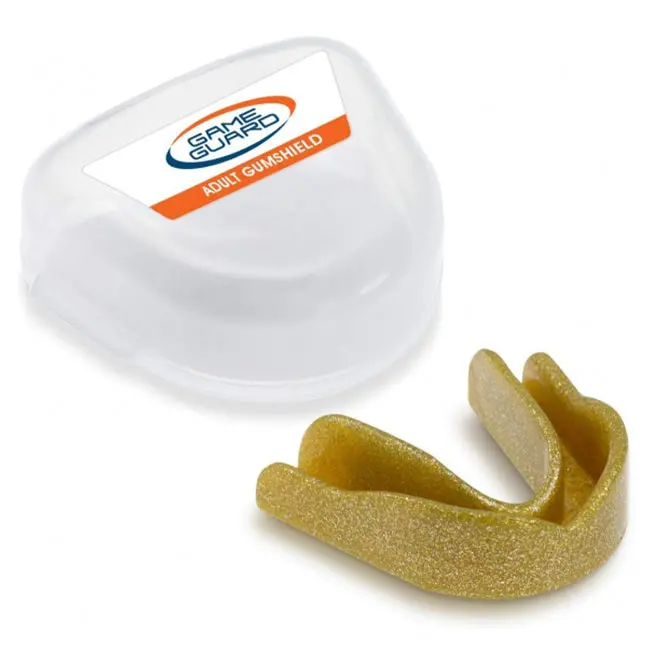Adult Gum Shield - Gold Sparkle 1