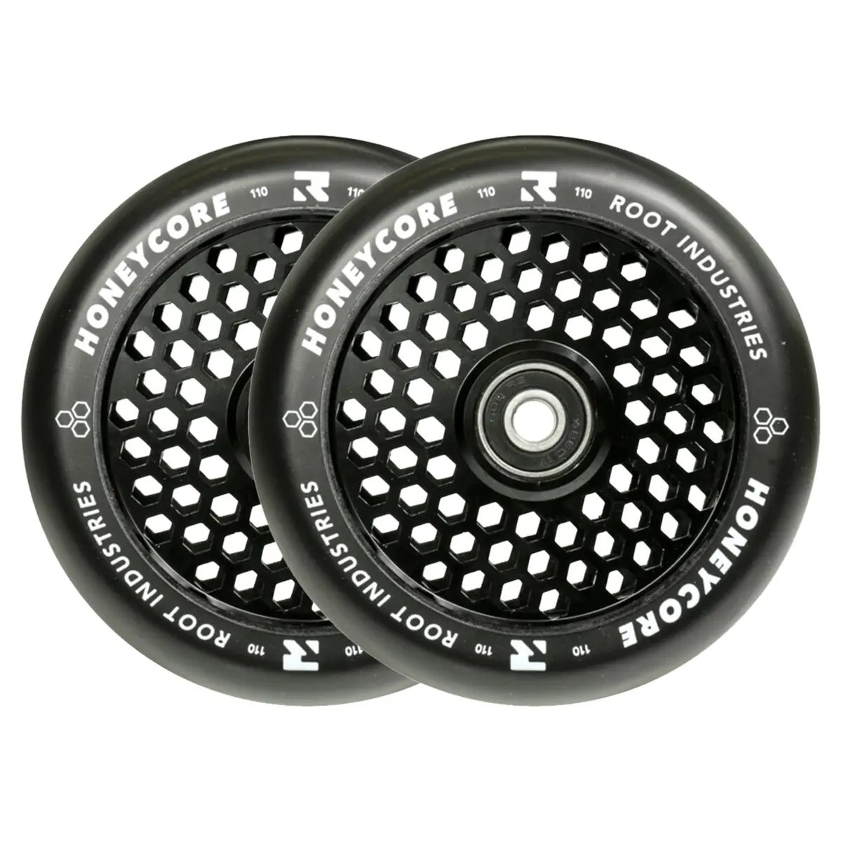 Root Honeycore Scooter Wheels - 120Mm - Black On Black - Pair 1