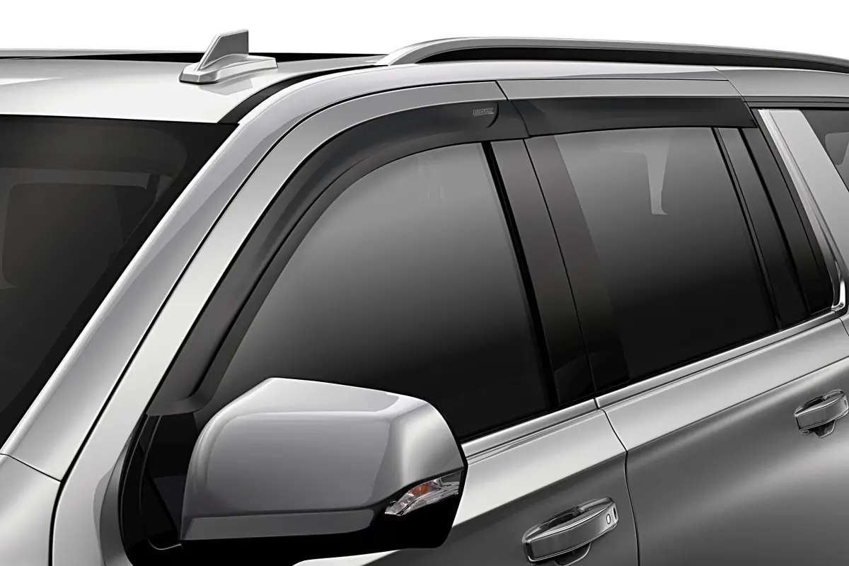 Low Profile Ventvisor Deflector; Matte Black; Outside Mount; 4 Pc. 1