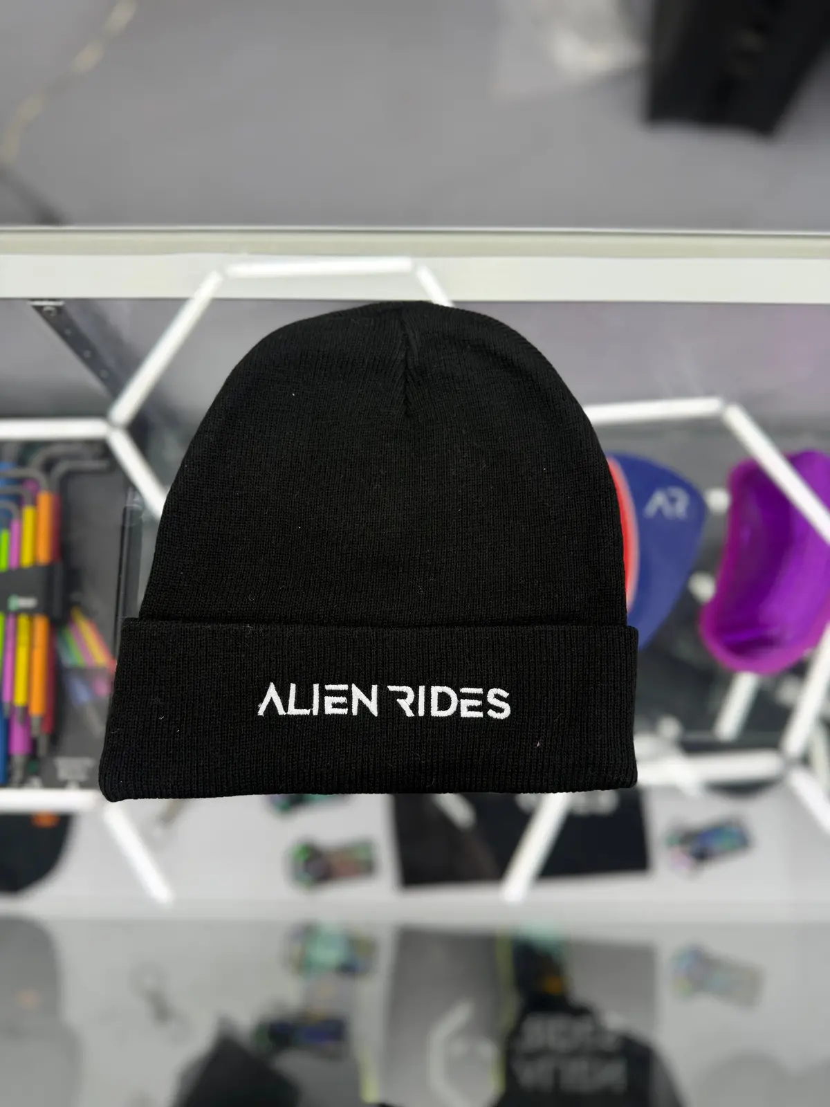 Alien Rides Cuffed Beanie 1