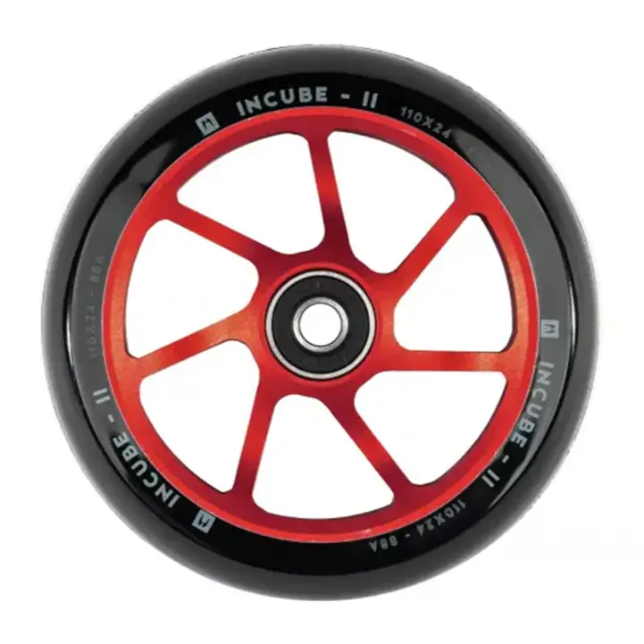 Ethic Incube V2 Scooter Wheel - 110Mm - Black On Red 1