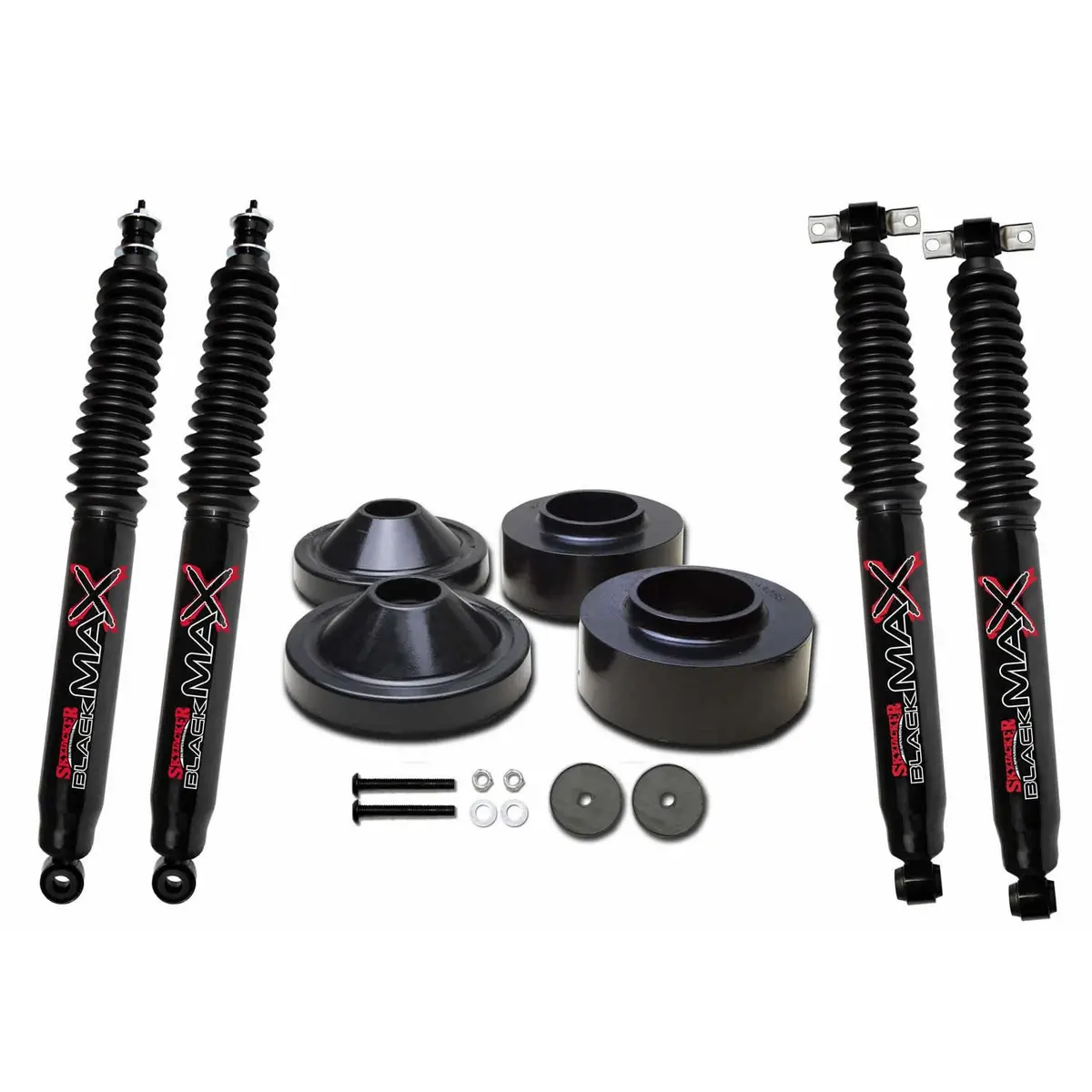 Polyurethane Spacer Leveling Kit 07-18 Wrangler Jk 2 Inch Front Lift 3/4 Inch Rear Lift Incl. 2-Front B85 Shocks Skyjacker 1